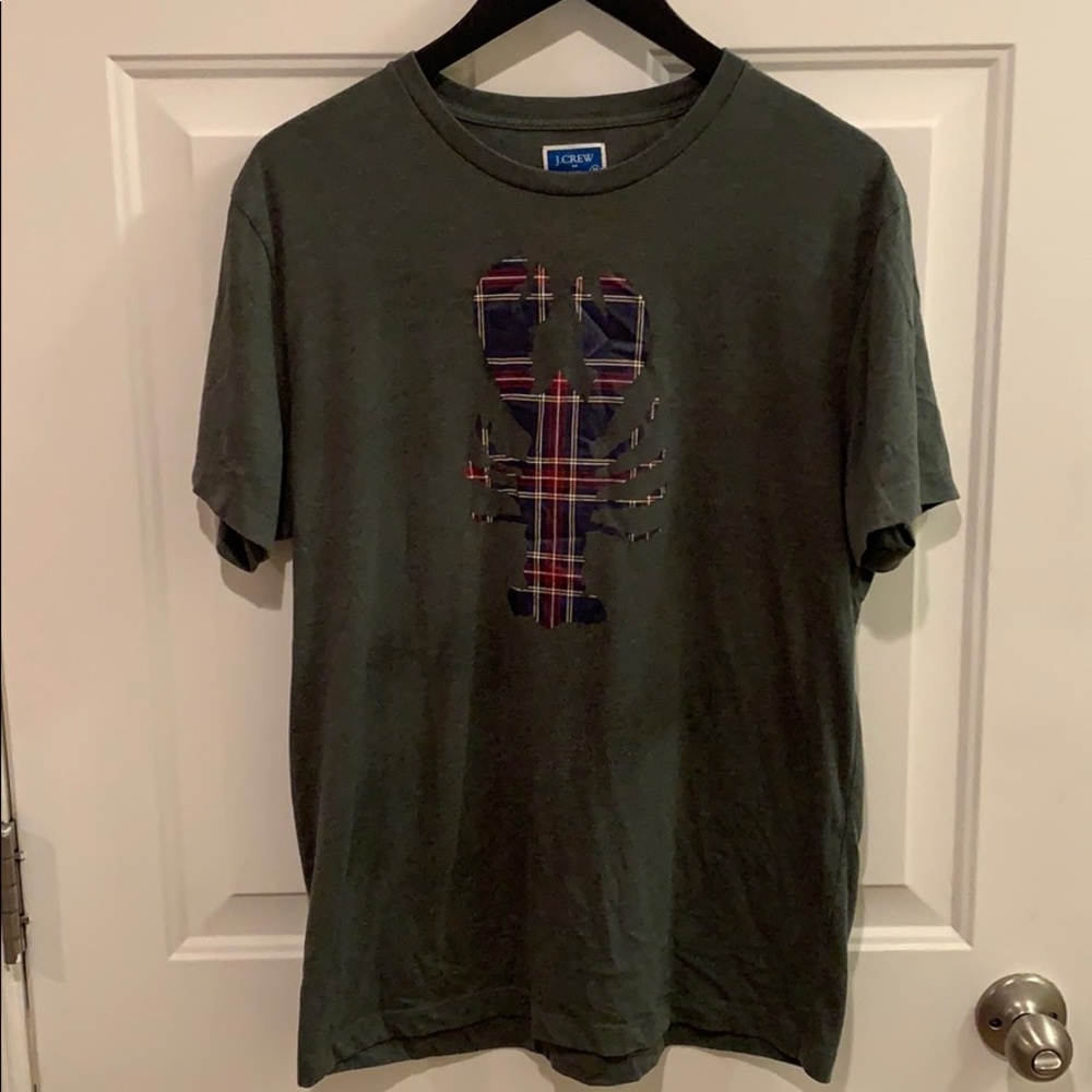 J.Crew Mens Graphic Tee Plaid Lobster
